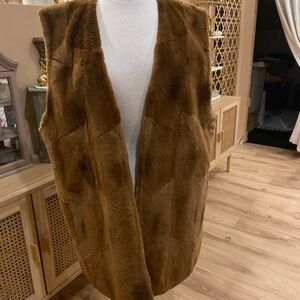 Sophisticate and Vintage Boho Muskrat Fur Vest